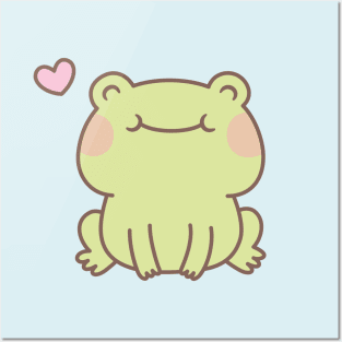Cute Happy Little Frog Posters and Art